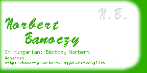 norbert banoczy business card