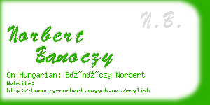 norbert banoczy business card